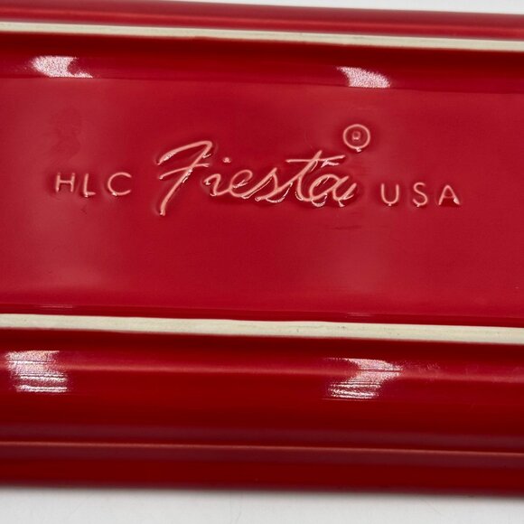 Fiestaware Bread Platter Utility Tray in Scarlet Red - Picture 5 of 10